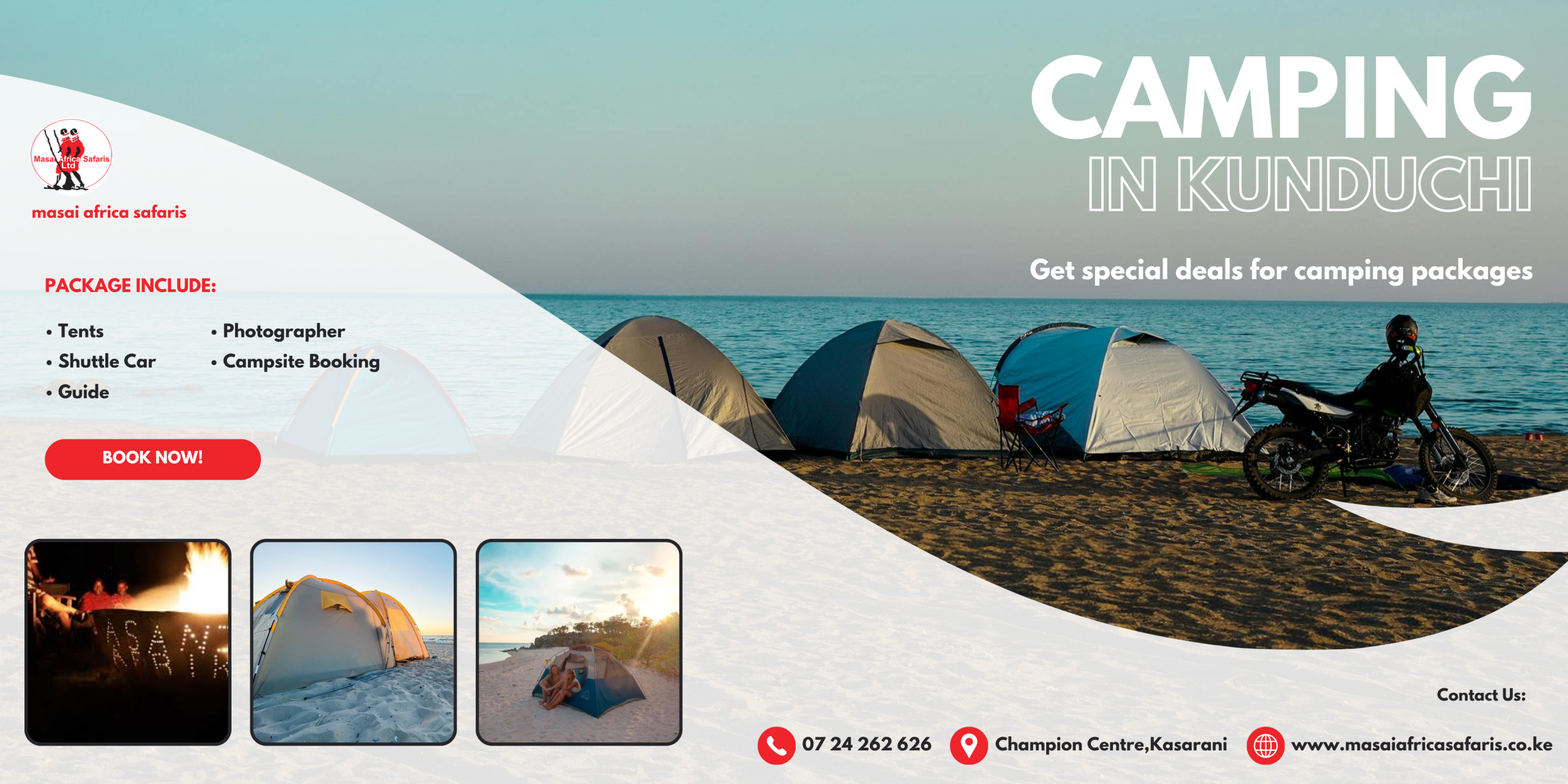 Kunduchi Beach Camping Packages