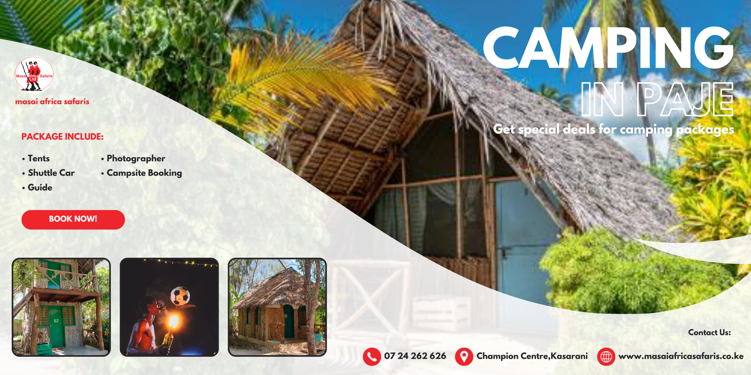 Paje Beach Camping Packages