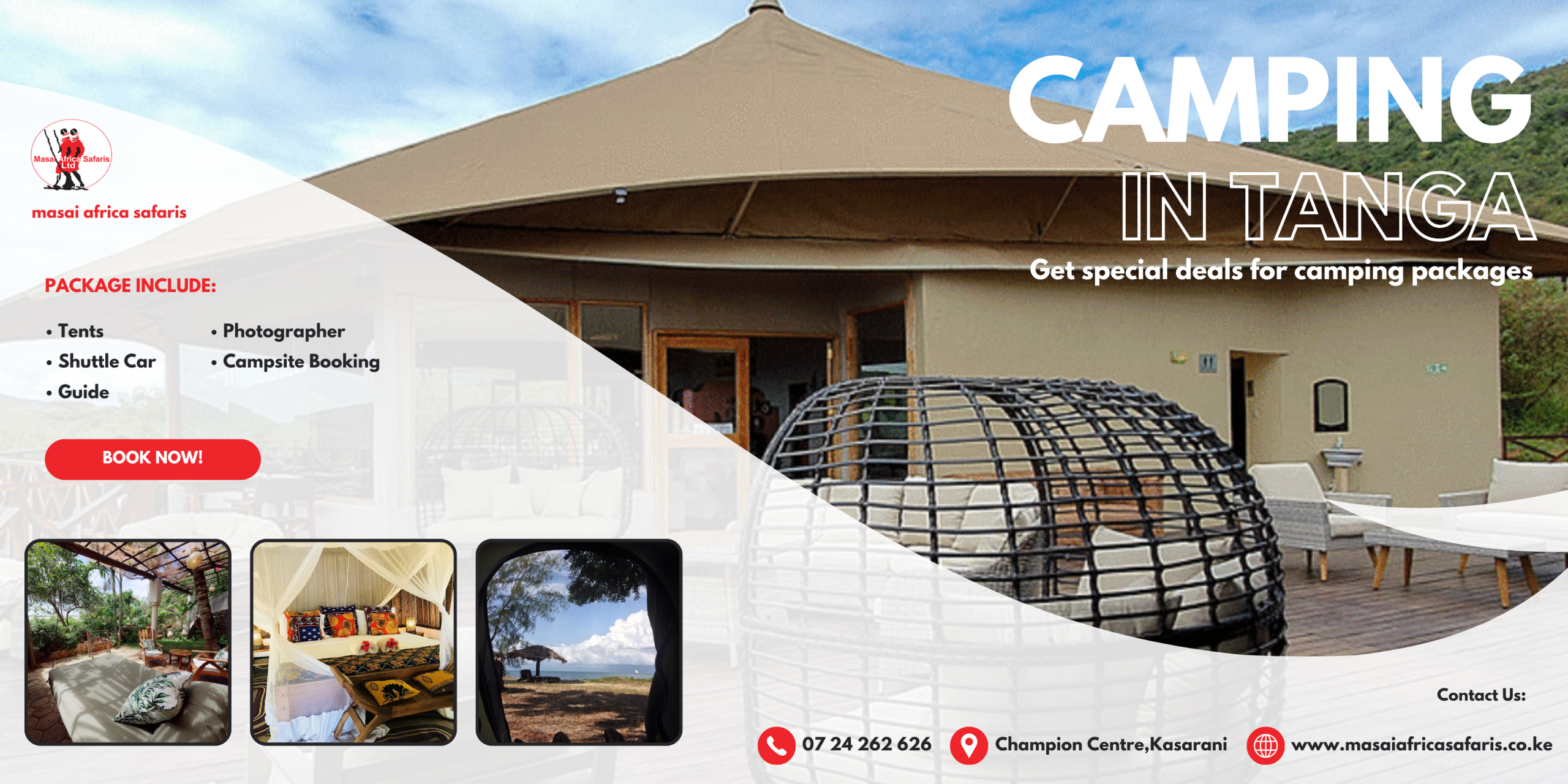 Tanga Beach Camping Packages